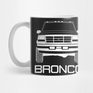 1992-1996 Ford Bronco Front, White Print Mug